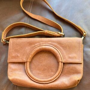 Able Tan Leather Crossbody Bag